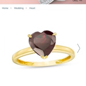 zales garnet heart ring
